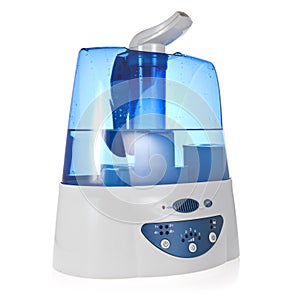 Humidifier with ionic air purifier isolated