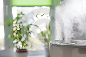 Humidifier spreading steam