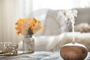 Humidifier on the table in the living room