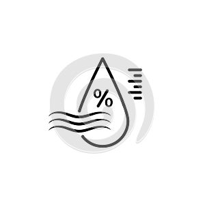 Humidity in air percentage icon