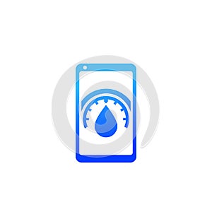 Humidity control mobile app icon on white