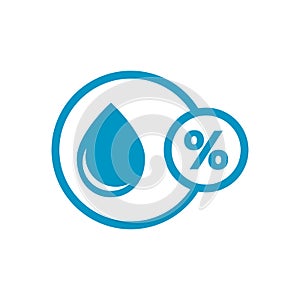 Humidity icon in flat style. Climate vector illustration on white isolated background. Temperature forecast business concept