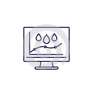 humidity monitoring line vector icon