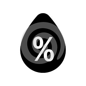Humidity percentage vector icon illustration
