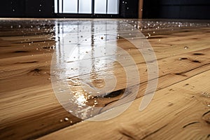 Humidity protection for wooden floors. Generate ai