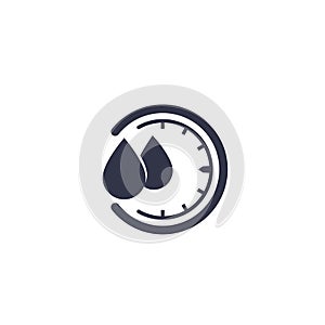 Humidity vector icon, water level control sign