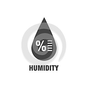 Humidity vector icon on white isolated background
