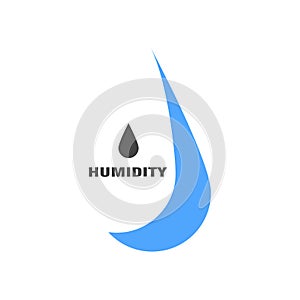 Humidity vector icon on white isolated background