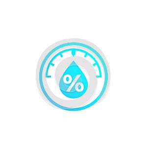 Humidity, water level control vector icon