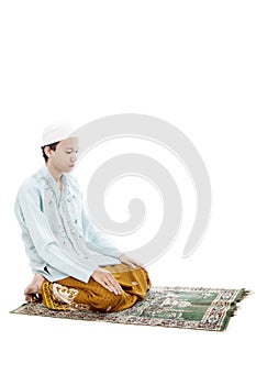 Humility muslim man in praying