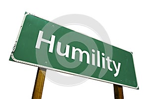 Humility road sign