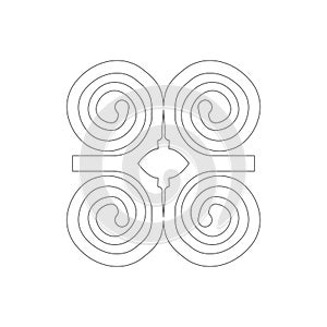 Humility with strength or symbol of wisdowm adinkra symbol. Tribal symbol in Africa. Vector illustration.