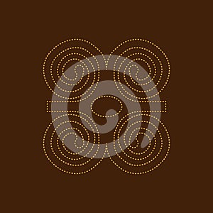 Humility with strength or symbol of wisdowm adinkra symbol. Tribal symbol in Africa. Vector illustration.