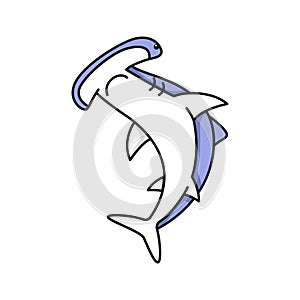 Hummerhead Shark line icon