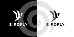 Hummingbird Logo Design Vector Template photo