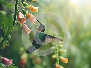 Hummingbird in Pollination Action