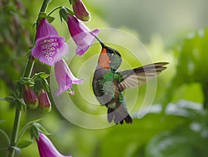 Hummingbird in Pollination Action