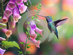 Hummingbird in Pollination Action