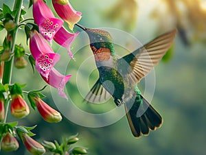 Hummingbird in Pollination Action