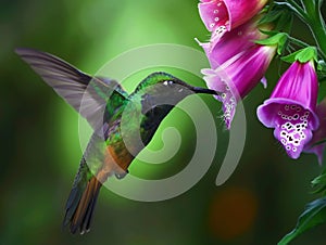 Hummingbird in Pollination Action