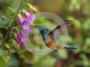 Hummingbird in Pollination Action