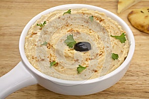 Hummus with Parsley and Olive