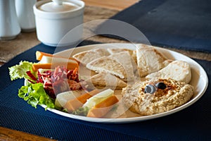 Hummus and pita bread