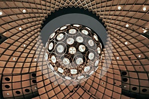 Humongous ceiling light in the David H Koch Theater in New York photo