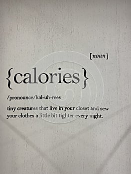 This is Humor about Calories