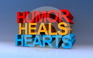 humor heals hearts on blue photo