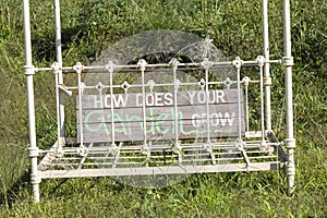 Humor Outside Bed Frame Garden