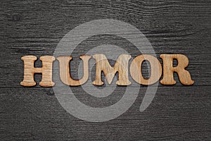 Humor in wooden words letter grunge typography quotes