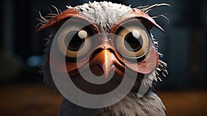 Humorous Animal Scenes With Birdlike Character In Vray Tracing Style