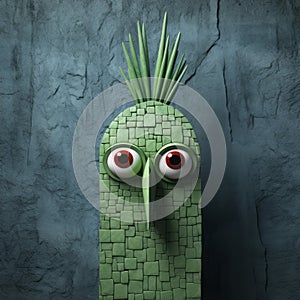Humorous Cactus Figure With Playful Character Design In Cinema4d photo