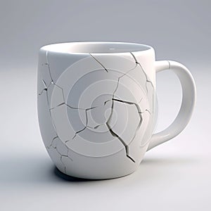 Humorous Cracked Cup 3d Model - Free Download photo