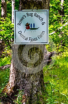 Humorous Sign About Insect Farm And Dental Floss