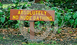 Humorous sign near a beach in Hawaii