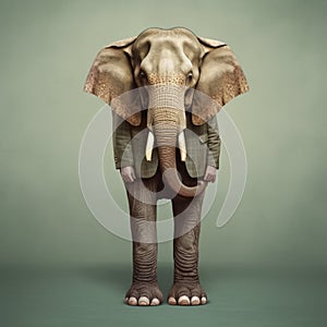 Humorous Surrealism: A Man In Suit With Elephant Ears