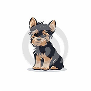 Humorous Vector Illustration Of A Tiny Yorkshire Terrier