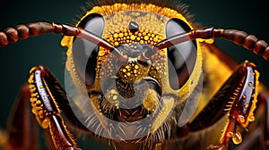 Humorous Wasp Portrait Wallpaper In The Style Of Filip Hodas