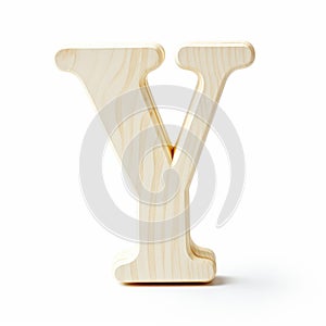 Humorous Wooden Letter Y On White Background