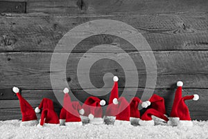 Humorously red, grey and white wooden christmas background with