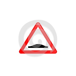 Hump ahead icon. Element of road signs icon for mobile concept and web apps. Colored Hump ahead icon can be used for web and mobil