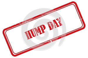 hump day stamp on white