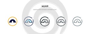 Hump icon in different style vector illustration. two colored and black hump vector icons designed in filled, outline, line and