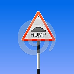 Hump road sign.