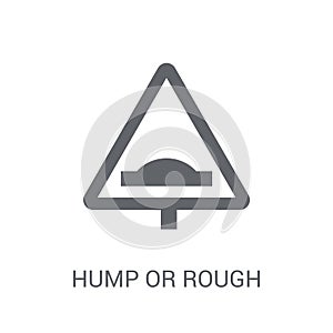 hump or rough sign icon. Trendy hump or rough sign logo concept