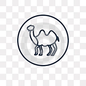 Hump vector icon isolated on transparent background, linear Hump