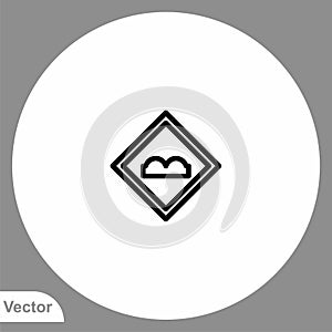 Hump vector icon sign symbol