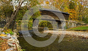 Side View of Humpback Covered Bridge photo